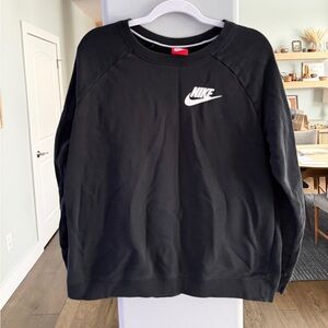 Nike Black Crewneck with White Accents - Large